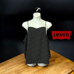 Levi's, Plus Size Spaghetti Strap Top, 3X, Black, White, Blue